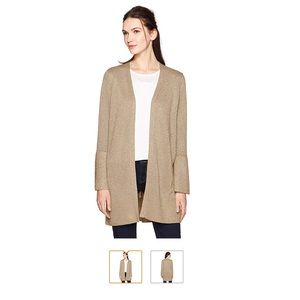 Calvin Klein Lurex Bell Sleeve Cardigan